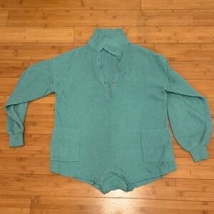 Free People Teal Jumpsuit